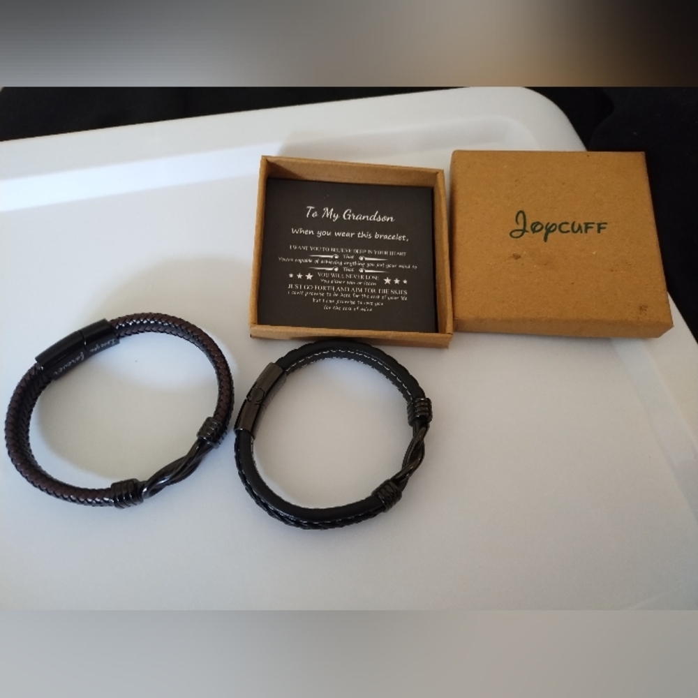 Grandson Bracelets Set Of 2 Given As A Gift But Never Worn Maybe Small/Medium Sz
